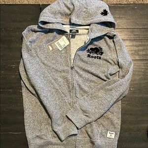 Roots Gray Zip-Up Hoodie